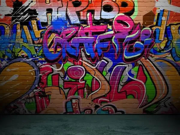graffiti look vinyl wall graphic